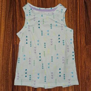 5 For $25 Cat & Jack Blue Colorful Hearts Tanktop Toddler Size 2T
